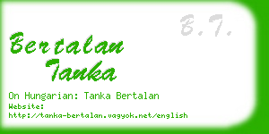 bertalan tanka business card